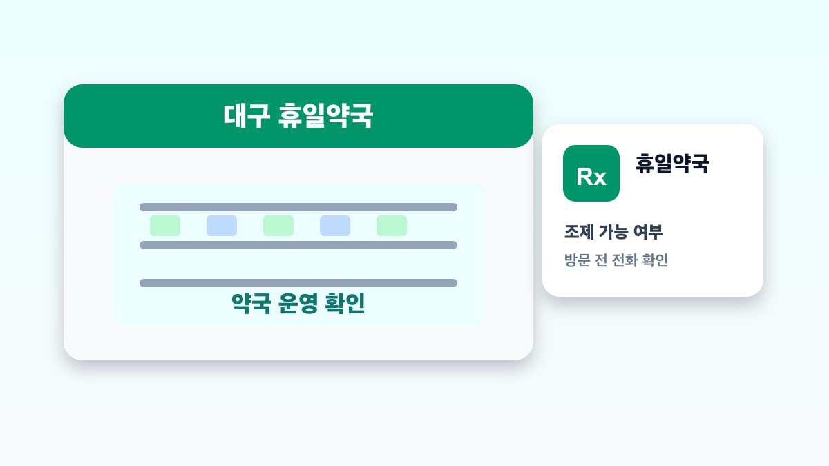 대구 휴일지킴이약국 찾기